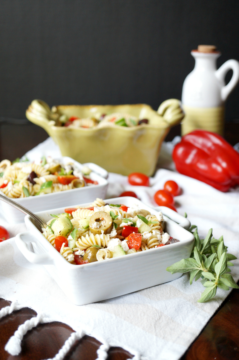 simple Greek pasta salad | The Baking Fairy