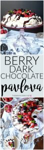 mixed berry dark chocolate pavlova | The Baking Fairy