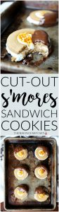 cut-out s'mores sandwich cookies | The Baking Fairy