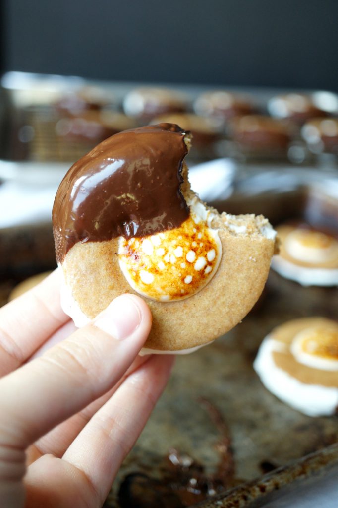 cut-out s'mores sandwich cookies | The Baking Fairy