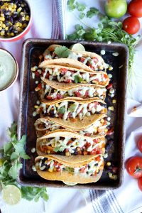 vegan sofritas tacos with cilantro lime cashew cream | The Baking Fairy