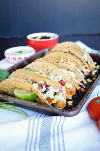 vegan sofritas tacos with cilantro lime cashew cream | The Baking Fairy