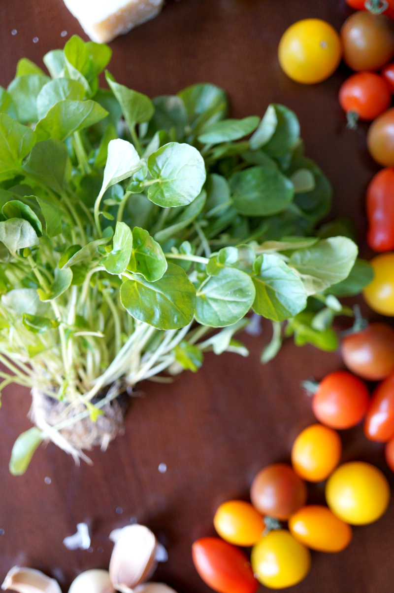 margherita pizza with fresh watercress salad | The Baking Fairy