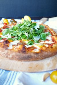 margherita pizza with fresh watercress salad | The Baking Fairy