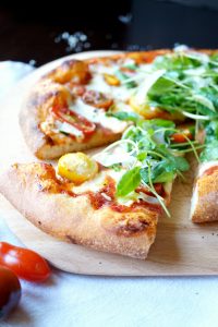 margherita pizza with fresh watercress salad | The Baking Fairy