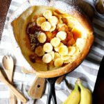 Dutch baby pancake with bananas and coconut caramel | The Baking Fairy