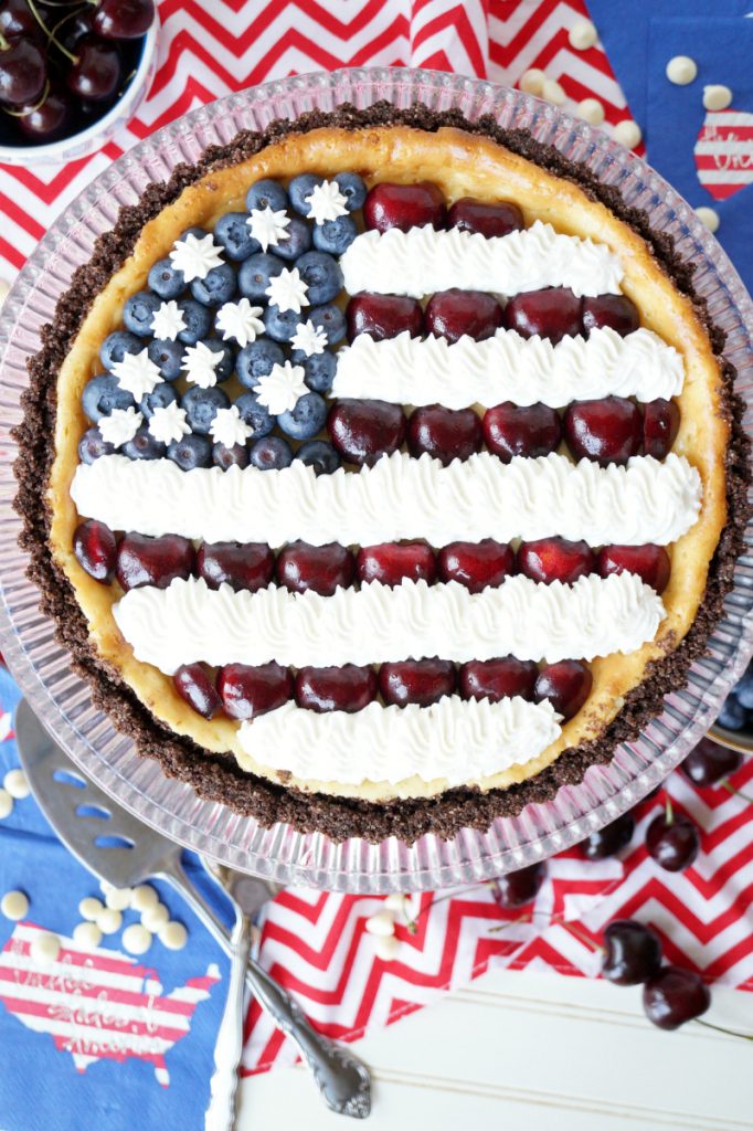 American flag white chocolate cheesecake | The Baking Fairy