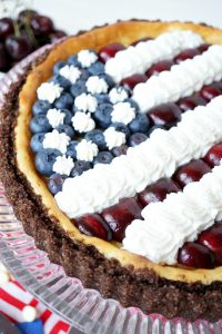 American flag white chocolate cheesecake | The Baking Fairy