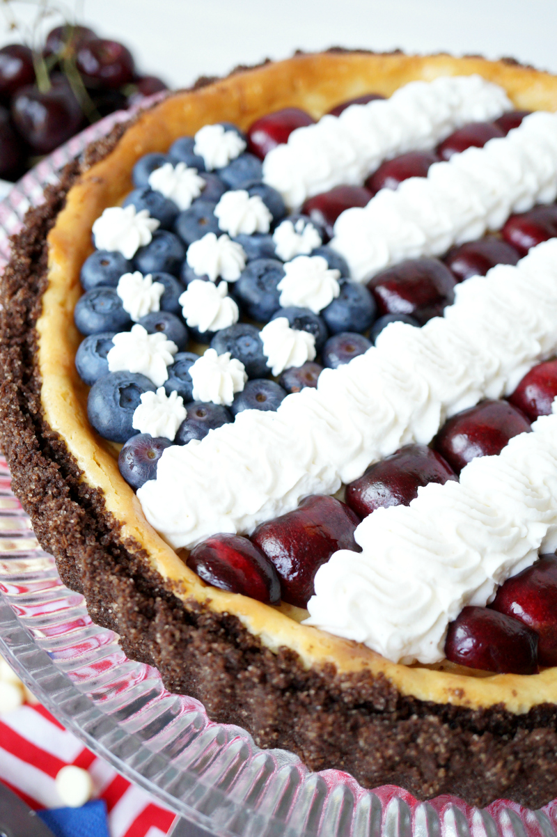 American flag white chocolate cheesecake | The Baking Fairy