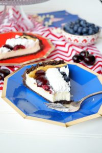American flag white chocolate cheesecake | The Baking Fairy