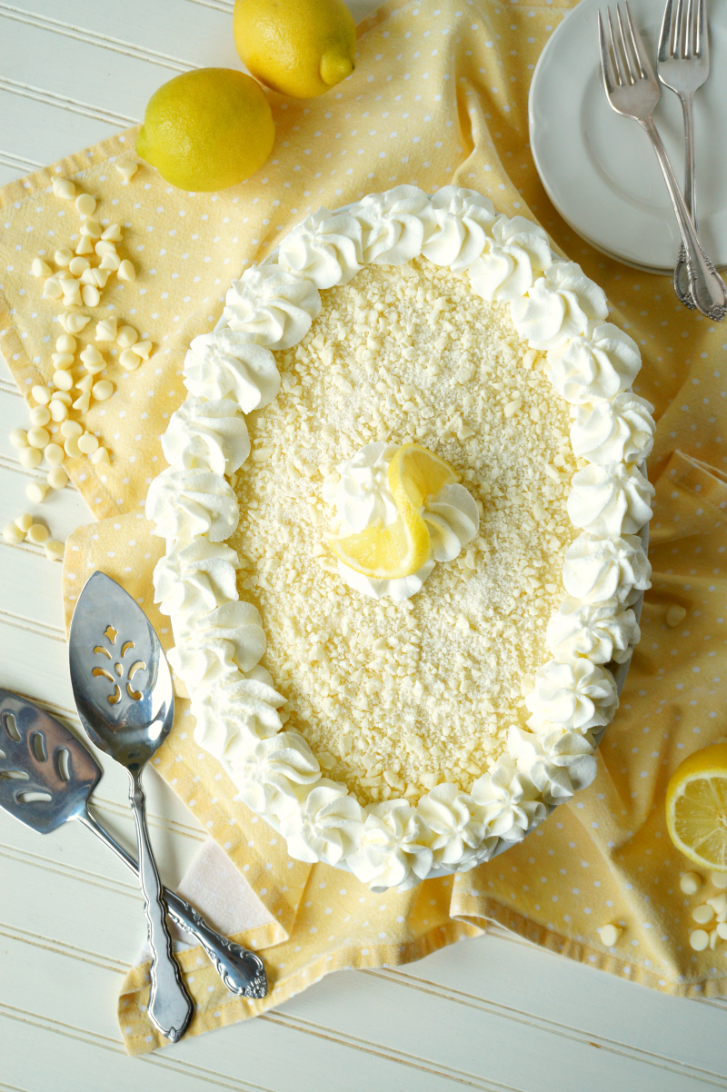 lemon white chocolate poke cake | The Baking Fairy