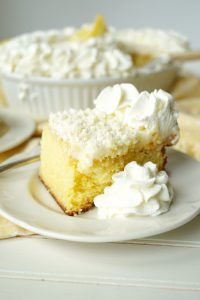 lemon white chocolate poke cake | The Baking Fairy