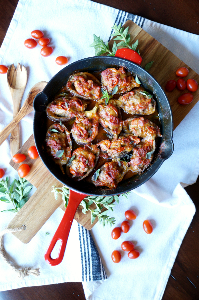 mini stuffed eggplant parmesan | The Baking Fairy