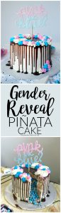 gender reveal piñata cake | The Baking Fairy