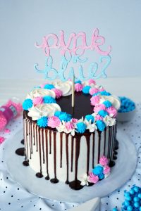 gender reveal piñata cake | The Baking Fairy