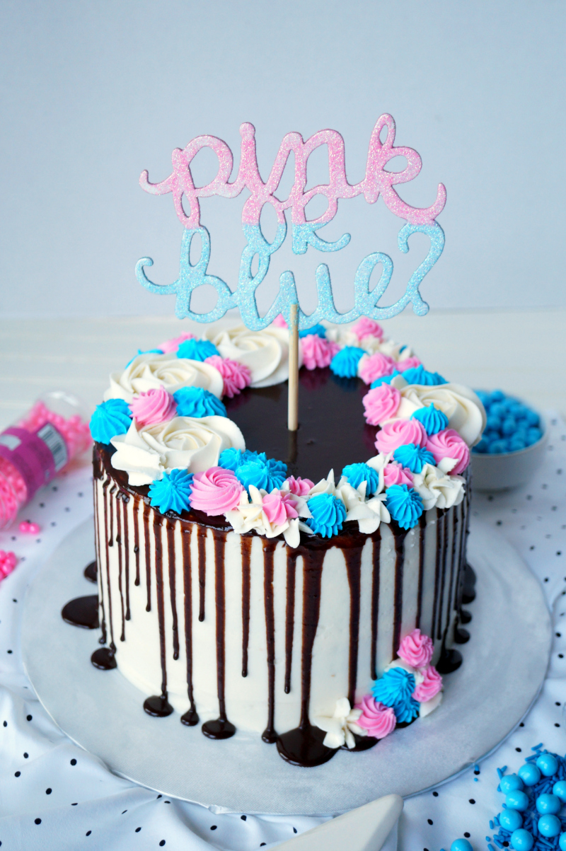 gender reveal piñata cake | The Baking Fairy