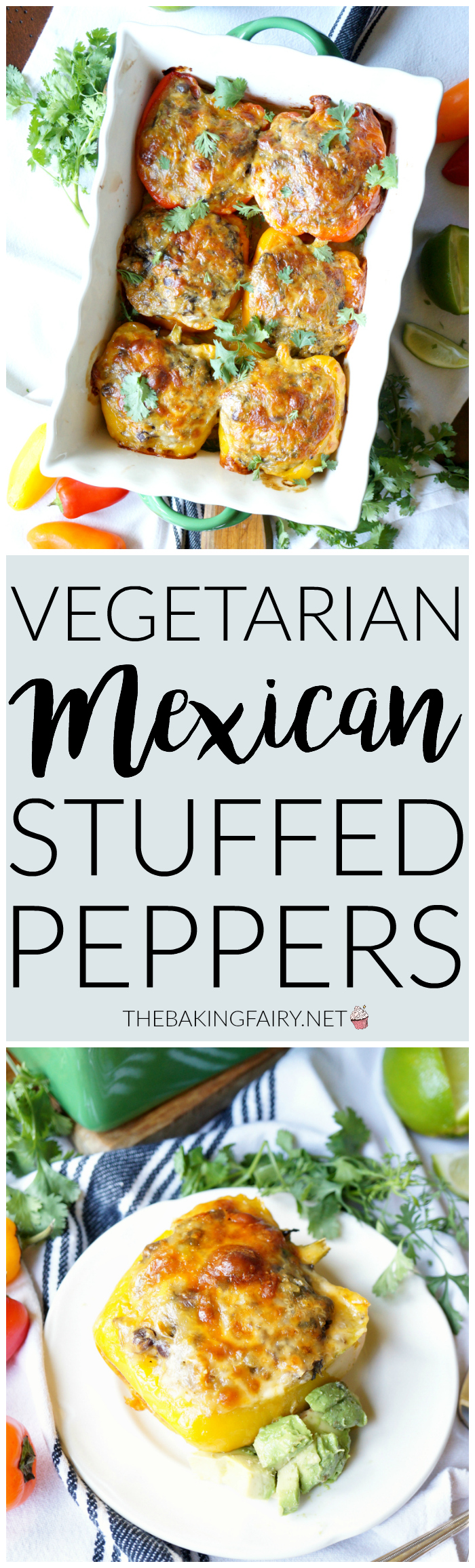 vegetarian Mexican stuffed peppers | The Baking Fairy