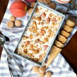 grilled peach & amaretto ice cream | The Baking Fairy