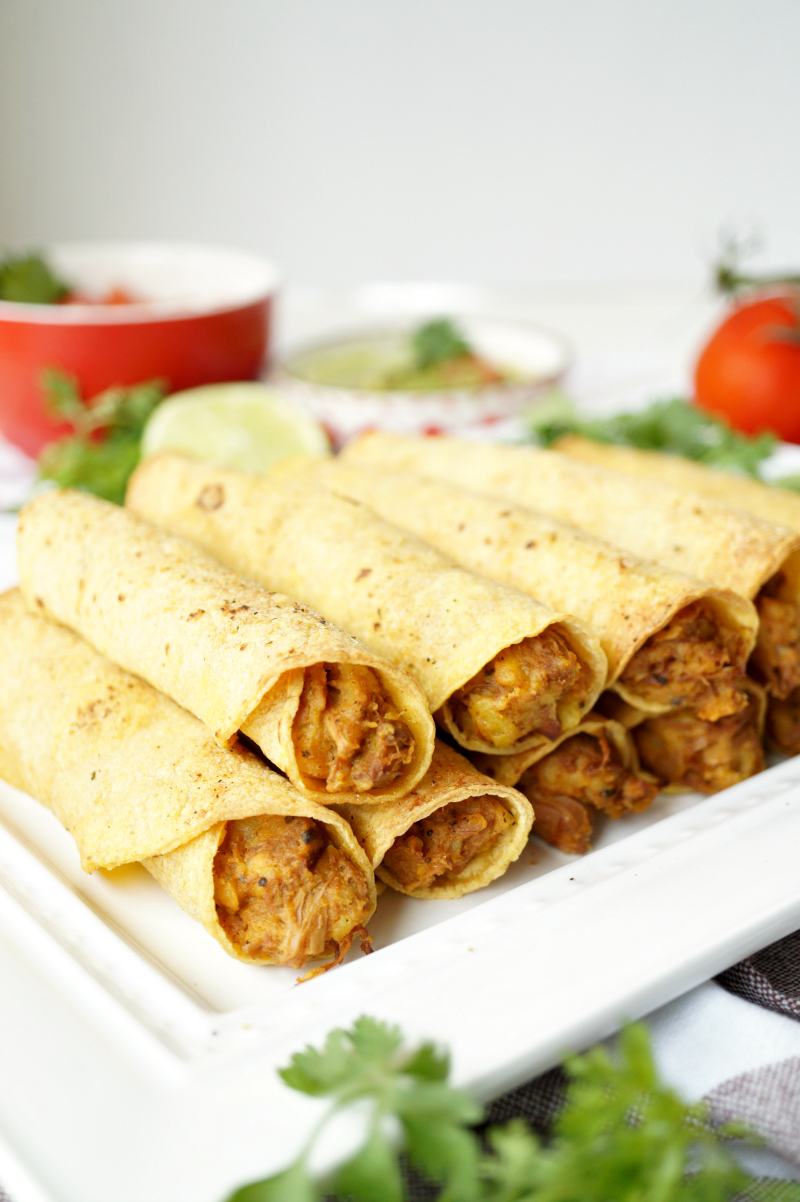 vegan jackfruit & potato taquitos | The Baking Fairy