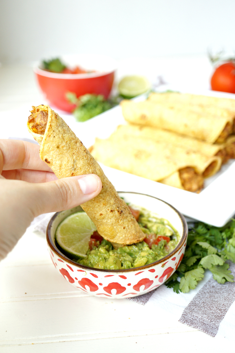 vegan jackfruit & potato taquitos | The Baking Fairy