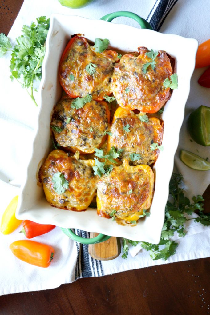 vegetarian Mexican stuffed peppers | The Baking Fairy