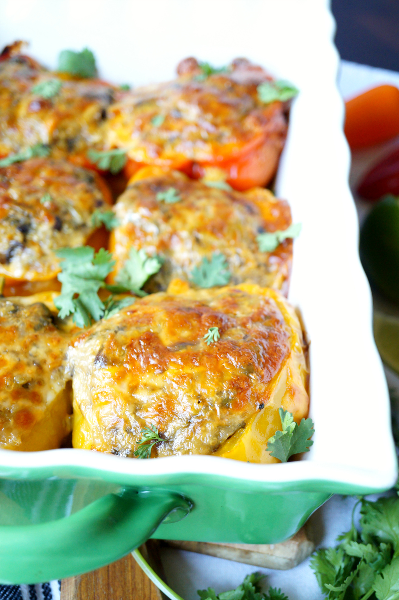 vegetarian Mexican stuffed peppers | The Baking Fairy