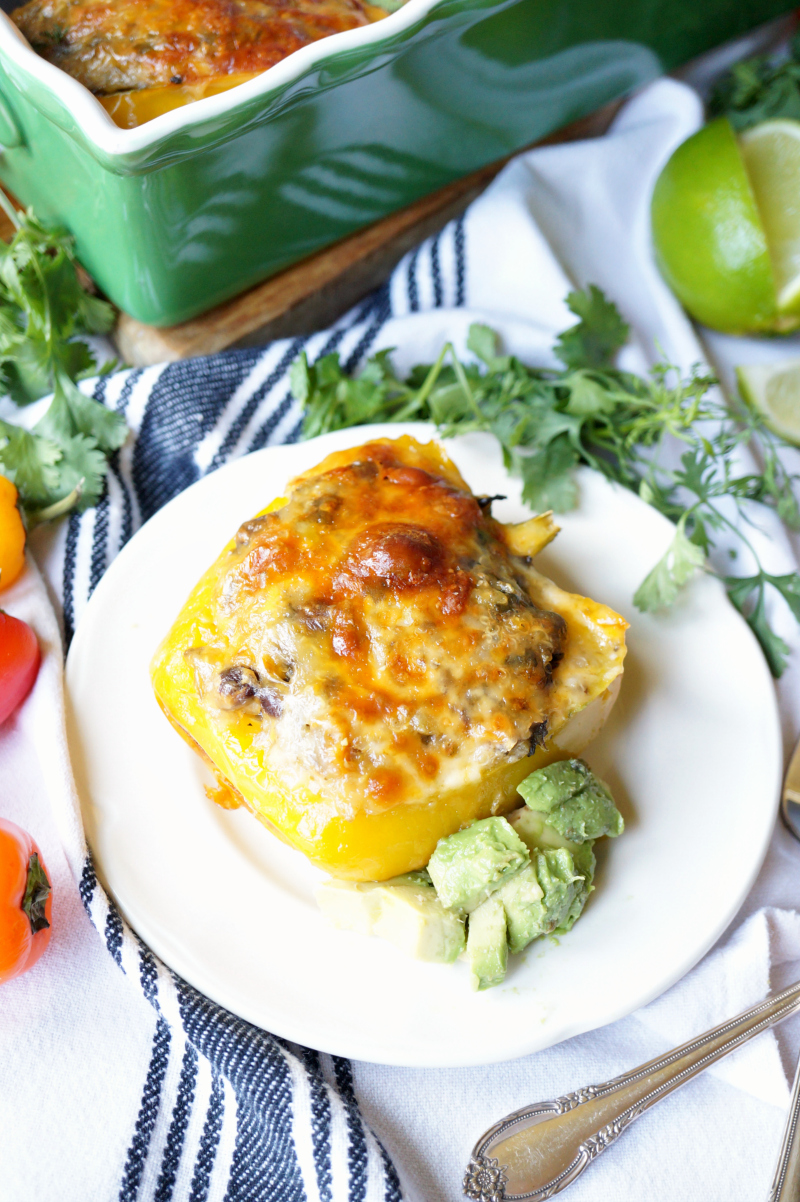 vegetarian Mexican stuffed peppers | The Baking Fairy