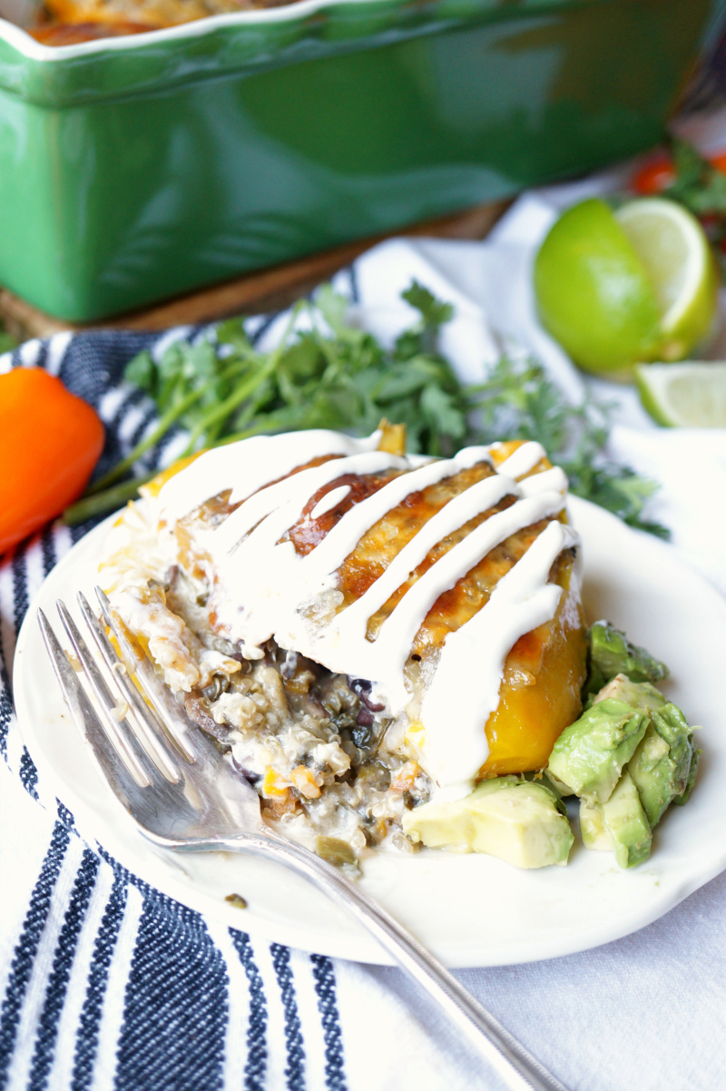 vegetarian Mexican stuffed peppers | The Baking Fairy