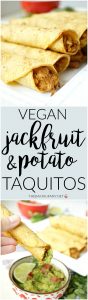 vegan jackfruit & potato taquitos | The Baking Fairy