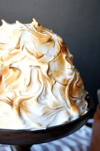 chocolate hazelnut layered Baked Alaska | The Baking Fairy