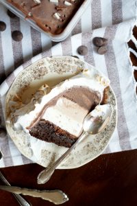 chocolate hazelnut layered Baked Alaska | The Baking Fairy