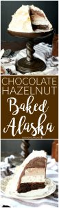chocolate hazelnut layered Baked Alaska | The Baking Fairy
