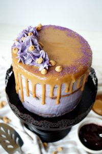 peanut butter & jelly layer cake | The Baking Fairy