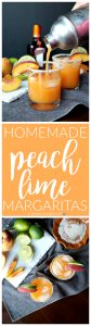 homemade peach lime margaritas | The Baking Fairy