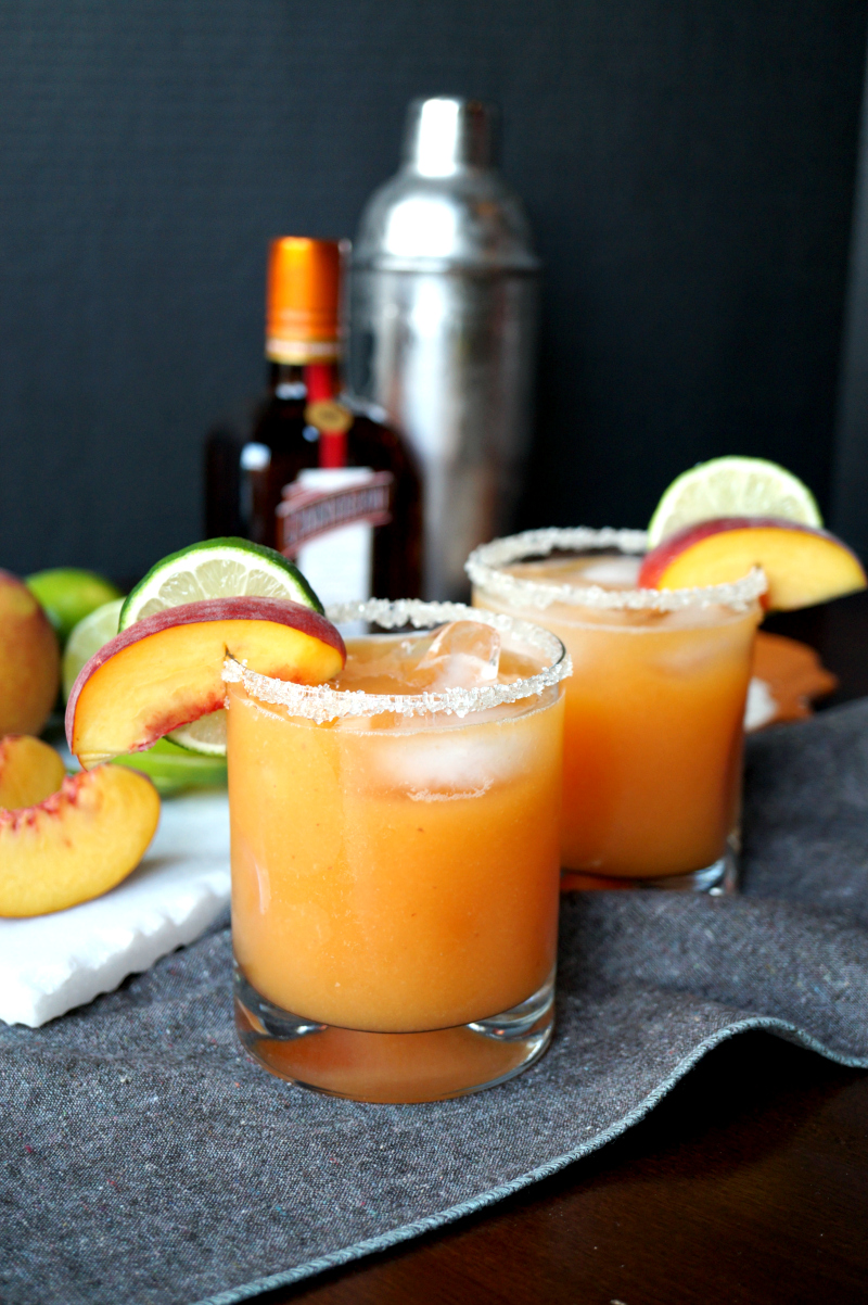 homemade peach lime margaritas | The Baking Fairy