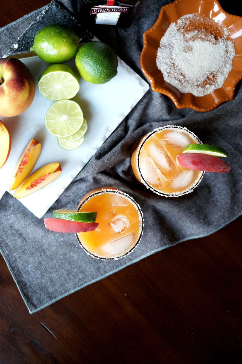 homemade peach lime margaritas | The Baking Fairy