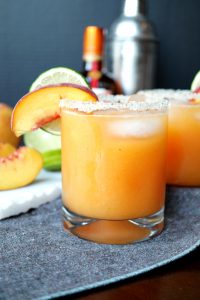 homemade peach lime margaritas | The Baking Fairy