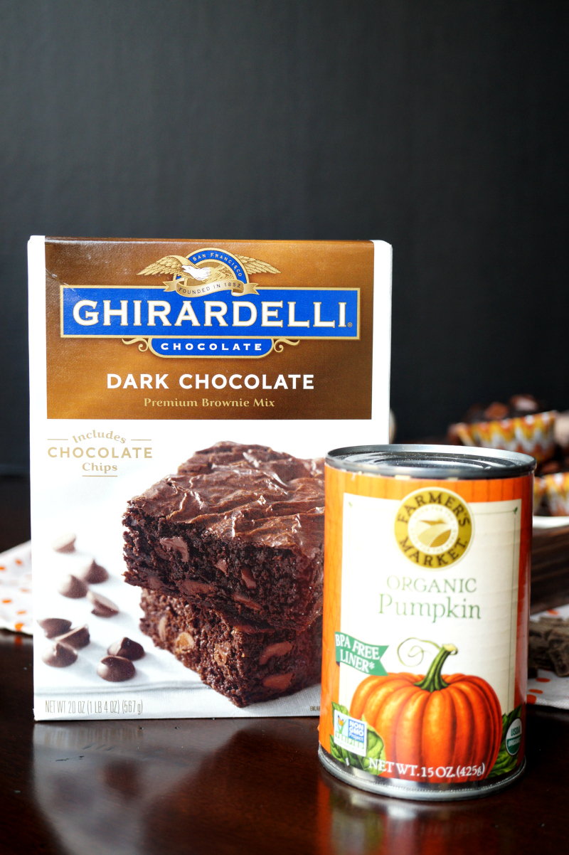 2-ingredient pumpkin brownies | The Baking Fairy