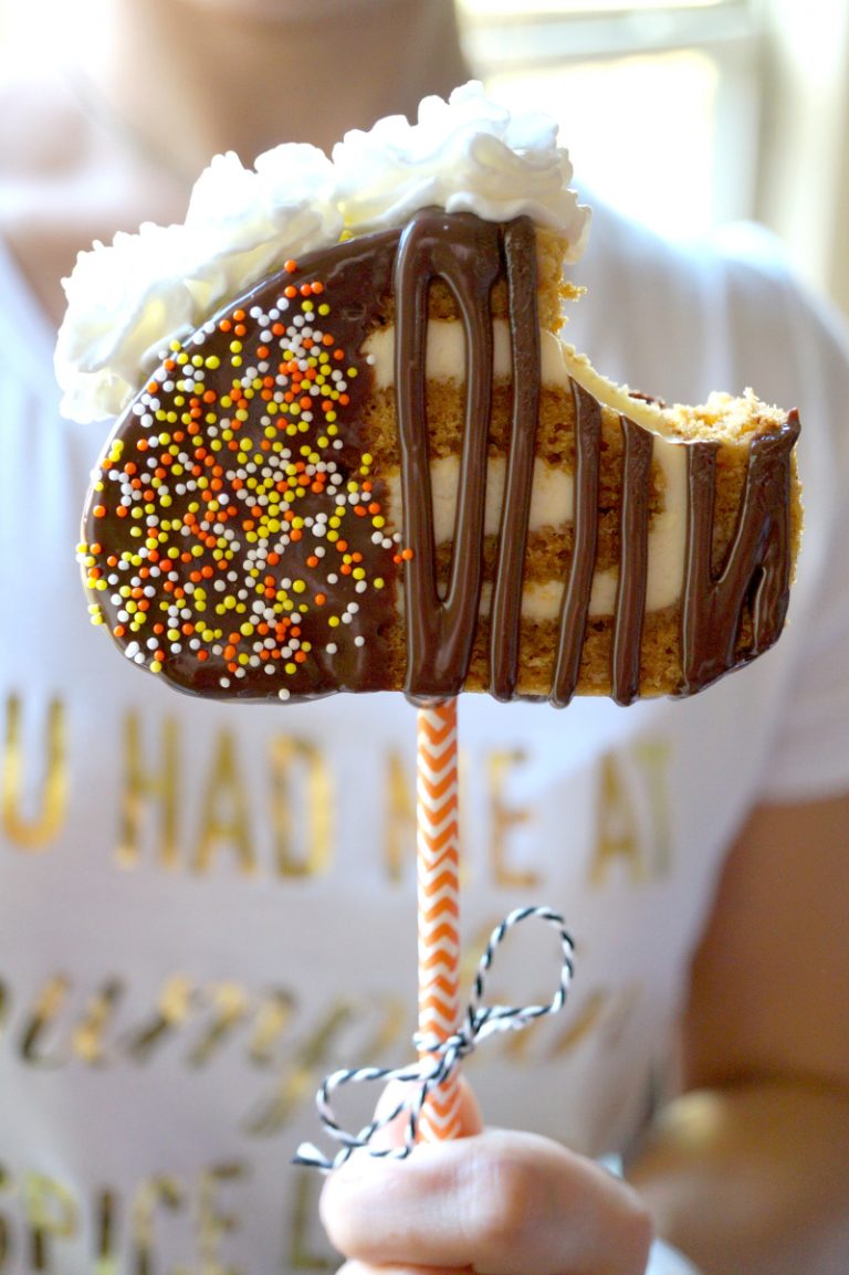 chocolatecovered pumpkin roll pops The Baking Fairy