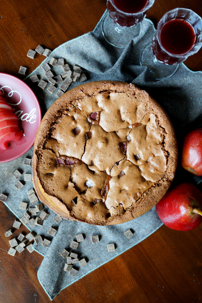 red wine poached pear chocolate cake | The Baking Fairy