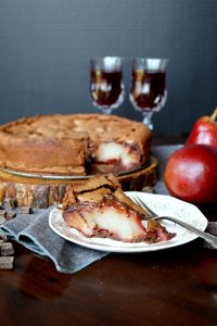 red wine poached pear chocolate cake | The Baking Fairy