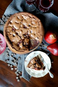 red wine poached pear chocolate cake | The Baking Fairy