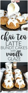 chai tea latte bundt cakes with vanilla glaze | The Baking Fairy
