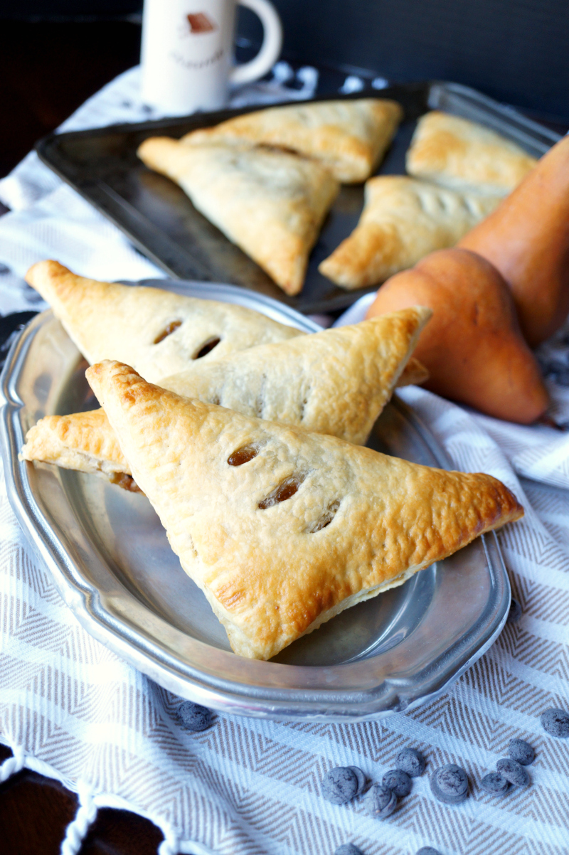 vegan dark chocolate pear turnovers | The Baking Fairy