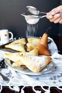 vegan dark chocolate pear turnovers | The Baking Fairy