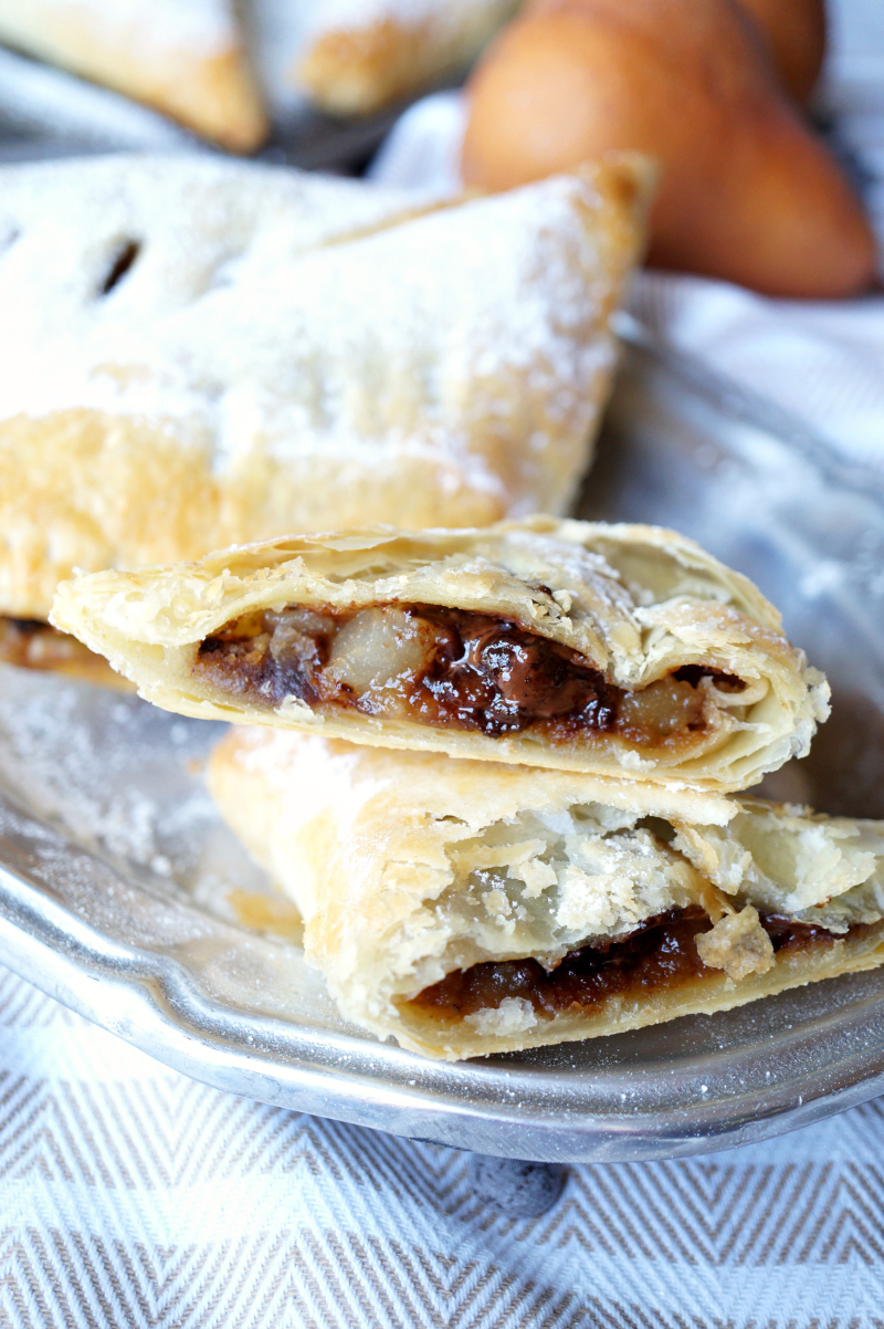 vegan dark chocolate pear turnovers | The Baking Fairy