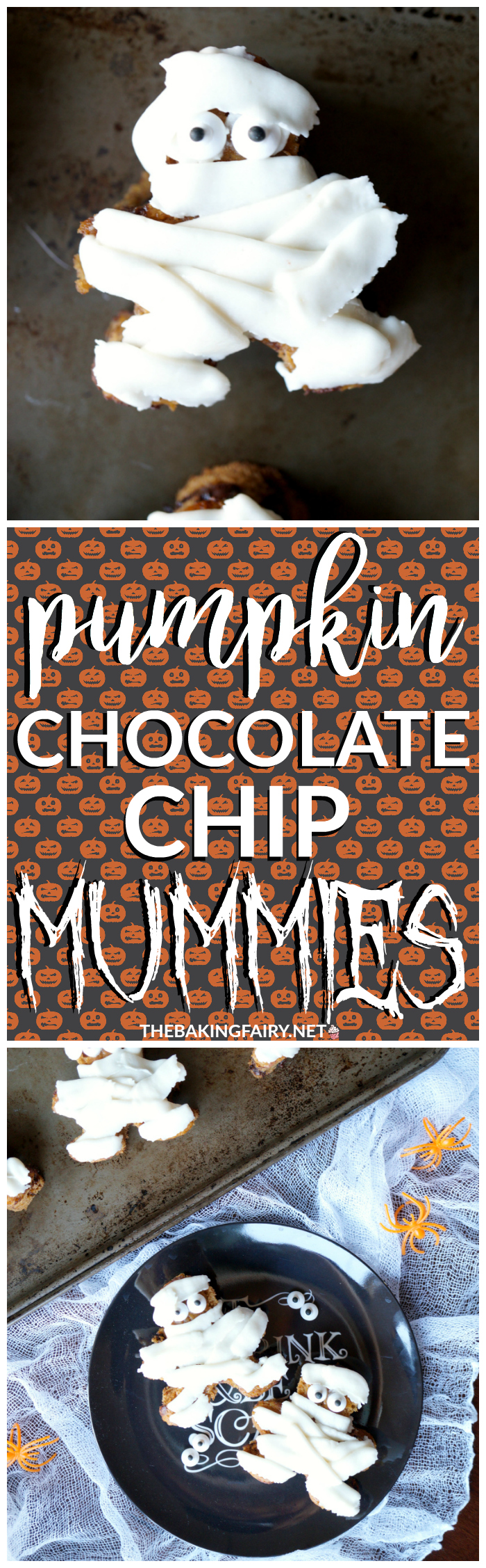 pumpkin chocolate chip mummies | The Baking Fairy