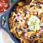 cheesy vegan pulled pork nachos | The Baking Fairy #TailgateWithATwist #SeasonalSolutions #ad