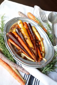 stovetop rainbow carrots with caramelized onions | The Baking Fairy