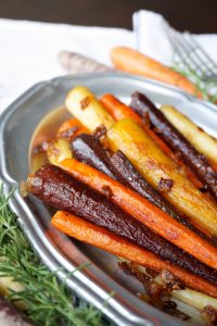 stovetop rainbow carrots with caramelized onions | The Baking Fairy